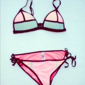 Triangle pink and gray  Bikini